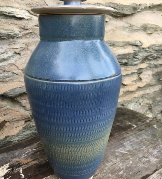 Tall Vase / Canister - Smoky Blue